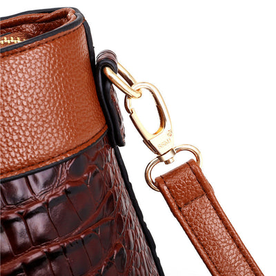 Violet | Chic Handbag Featuring Luxurious Crocodile Embossing