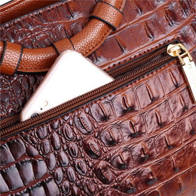 Violet | Chic Handbag Featuring Luxurious Crocodile Embossing