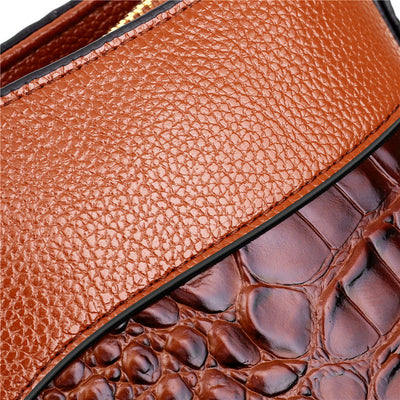 Violet | Chic Handbag Featuring Luxurious Crocodile Embossing